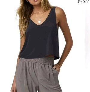 Vuori Cropped Villa Tank Large Black